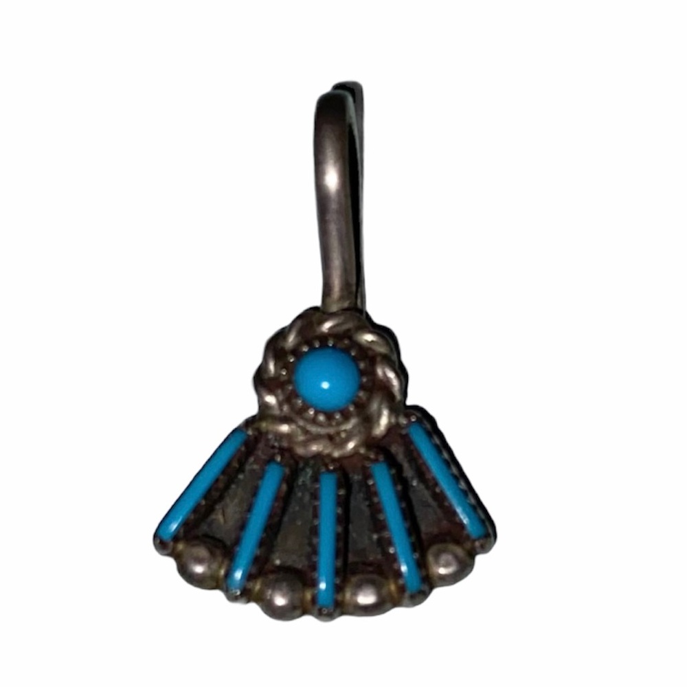 Turquoise Fan Pendant